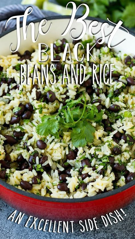 Rice With Black Beans And Cilantro, Black Beans And Cilantro Lime Rice, Cilantro Black Bean Rice, Cilantro Black Bean Lime Rice, Cilantro Lime Rice And Beans, One Pan Cilantro Lime Chicken And Rice With Black Beans, Black Beans And Rice Bowl, Black Beans And Rice Soup Recipe, Black Bean Corn Rice Recipe