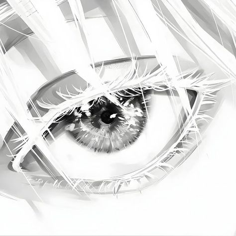 Anime Eye Black And White, Anime Eyes Pfps, Stretched Pfp, Anime Eyes Black And White, Anime Eye Pfp, Black And White Avatar, Pfp Eye, Eye Pfps, Avatar Black And White