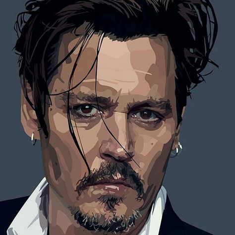 Johnny Depp Pop Art, Panther Art, Realistic Cartoons, Speed Art, Rennaissance Art, Caricature Artist, Cool Wallpapers Cartoon, Vector Portrait, Surrealism Painting