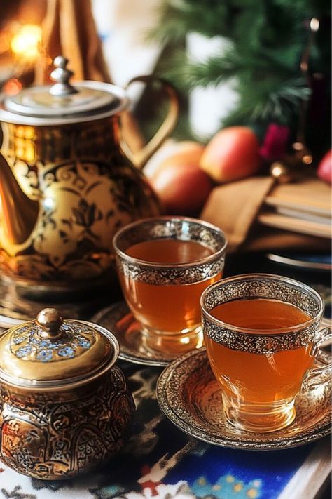 Russian Tea Recipe - American & Traditional Russian Version Included Russian Tea Recipe, Moroccan Mint Tea Recipe, Milk Thistle Tea, Mint Tea Recipe, Licorice Tea, Bubble Tea Flavors, Tea Facts, Turmeric Tea Recipe, Ginger Tea Recipe