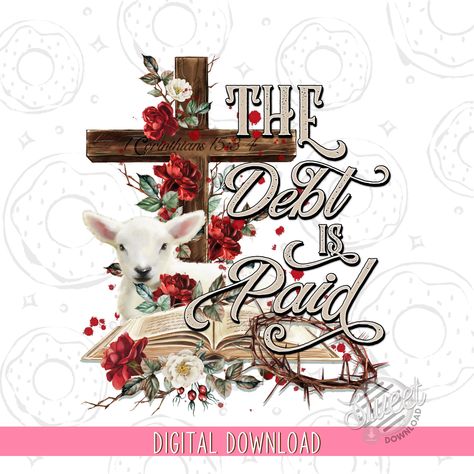 Christian Sublimation, Resurrection Day, Easter Lamb, Lamb Of God, Easter Png, Floral Cross, Cricut Ideas, Design Floral, Cricut Crafts