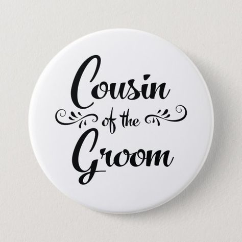 Cousin of the Groom Wedding Rehearsal Dinner Button #affiliate , #ad, #Rehearsal#Dinner#Button#Wedding Bridal Gifts For Bride, Blank Magazine, Sister Of The Bride, Sand Ceremony Wedding, Rehearsal Dinner Decorations, Sister Of The Groom, Gifts For Bride, Vintage Groom, Wedding Gifts For Bride And Groom