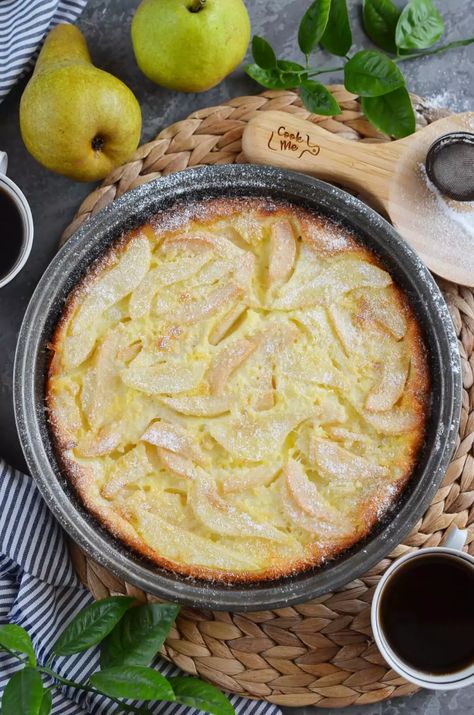 Pear Custard Pie Recipe, Pear Custard, Pear Pie Recipe, Pear Dessert Recipes, Custard Pie Recipe, Pear Pie, Pear Dessert, Apple Cinnamon Bread, Pear Cake