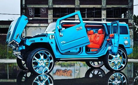 Jacked Up Chevy, Jacked Up Truck, Donk Cars, Trick Riding, Customised Trucks, Ladder Of Success, Hummer Cars, Hummer H1, Lifted Chevy