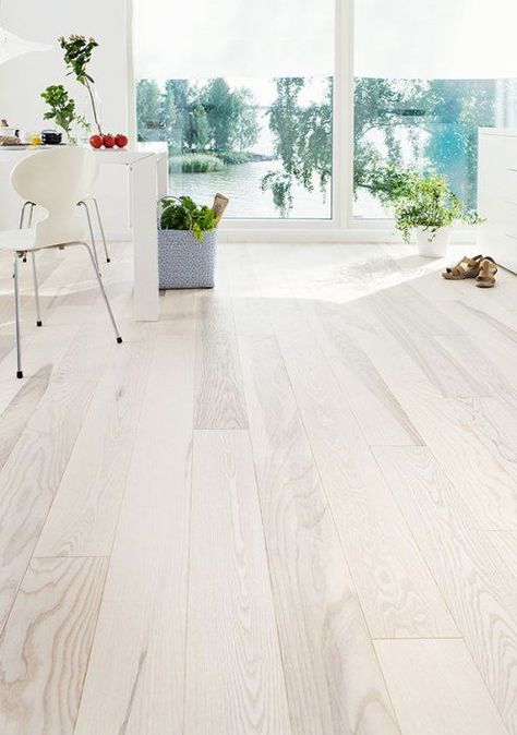 White Wooden Floor, Hardwood Floor Colors, White Wood Floors, Wood Floors Wide Plank, White Floors, Floor Colors, Vinyl Plank Flooring, Timber Flooring, Living Room Flooring