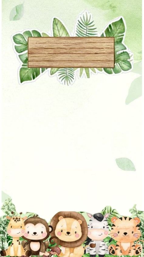 Safari Invitation Card Birthday Invitation Safari Theme, Safari Theme Background, Safari Invitation Card, Bday Invitation Cards, Safari Background, Festa Safari Baby, Safari Invitation, Jungle Invitations, Birthday Cards To Print