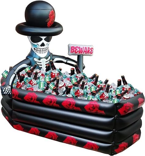 Creepy Home Decor, Halloween Birthday Party Decorations, Inflatable Cooler, Halloween Party Accessories, Halloween Skeleton Decorations, Halloween Party Decorations, Party Favors For Adults, Scary Halloween Decorations, Halloween Drinks