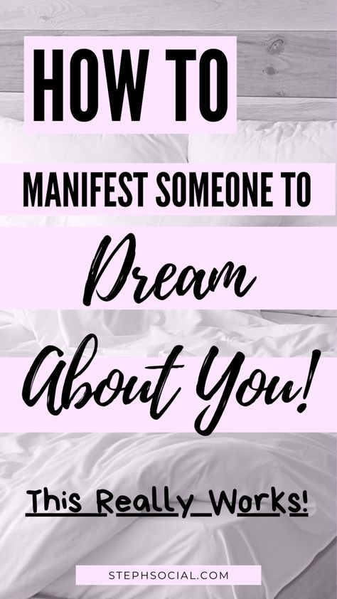 How to manifest someone to dream about you! How to manifest someone to be obsessed with you. How to manifest someone to like you. How to make him miss you. How to make him crave you. How to make him want you. Make Him Obsessed With You Manifest, How To Dream About Someone At Night, How To Manifest Seeing Someone, How To Get In Someones Dream Spell, How To Control Dreams, Make Someone Obsessed With You, How To Be In Someones Dream, How To Get Someone To Dream About You, Make Him Miss You Affirmations