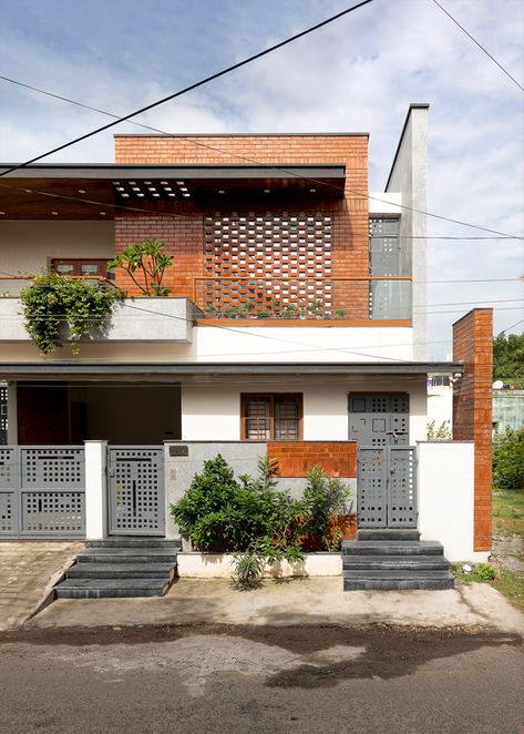 Terracotta Roof, Concrete Facade, Brick Architecture, Architectural Section, Stone Cladding, Urban Fabric, Exposed Brick, Residential Architecture, Apartment Building