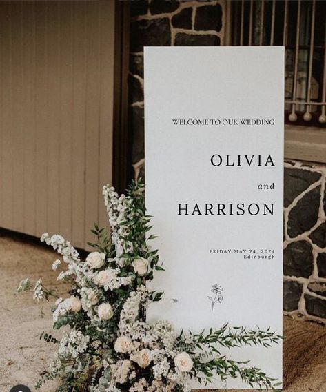 DIY wedding welcome sign