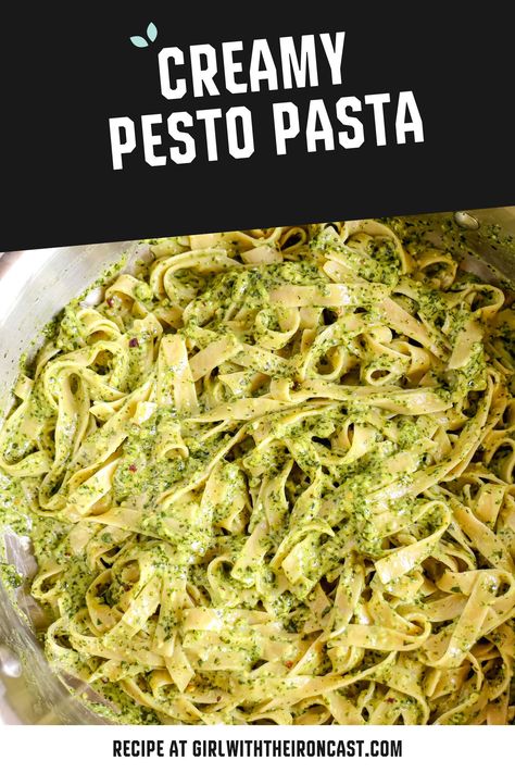 This creamy pesto pasta sauce is so simple and uses a minimal amount of ingredients! This easy creamy pesto pasta recipe will be a weeknight staple, the perfect sauce to go on your favorite pasta. Pesto Egg Noodles, Simple Pesto Recipe, Pesto Alfredo Sauce, Creamy Pesto Pasta Recipe, Pesto Pasta Sauce, Pesto Alfredo, Pesto Eggs, Pesto Pasta Recipe, Pesto Sauce For Pasta