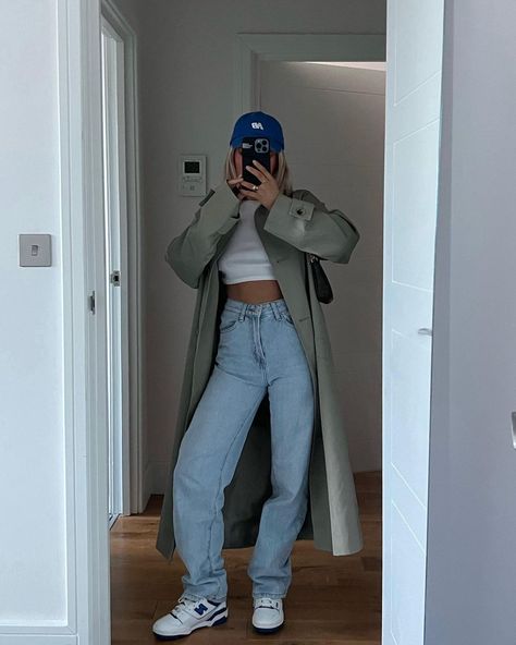 Emily Cocklin, Nike 550, 550 Outfit, 550 New Balance, Cold Outfit, New Balance Outfit, Nike Air Force One, Paris Outfits, Sporty Outfits