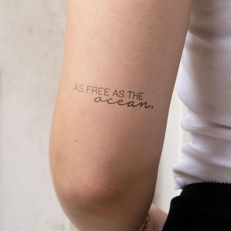 As Free As The Ocean Tattoo, The Ocean Tattoo, Shore Tattoo, As Free As The Ocean, Free As The Ocean, Collarbone Tattoos, Tattoos For Men And Women, Ocean Tattoo, Ocean Tattoos