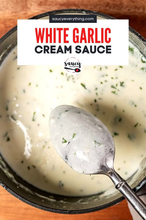 Amazing White Garlic Sauce Garlic Sauce For Pasta, Garlic White Sauce, White Garlic Sauce, Best Sauce Recipe, Easy Sauce Recipe, Sauce For Pasta, Garlic Sauce Recipe, White Sauce Recipes, Dry Mixes