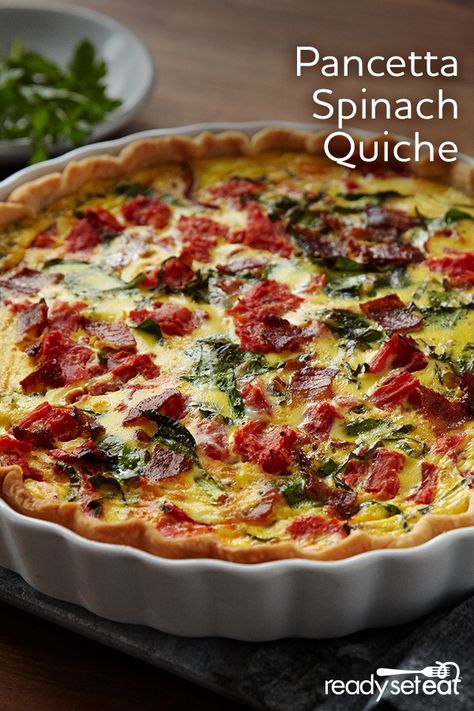 Pancetta Quiche, Pancetta Recipes, Ready Set Eat, Spinach Quiche, Quiche Recipes, Paleo Breakfast, Heart Healthy Recipes, Brunch Recipes, Breakfast Brunch