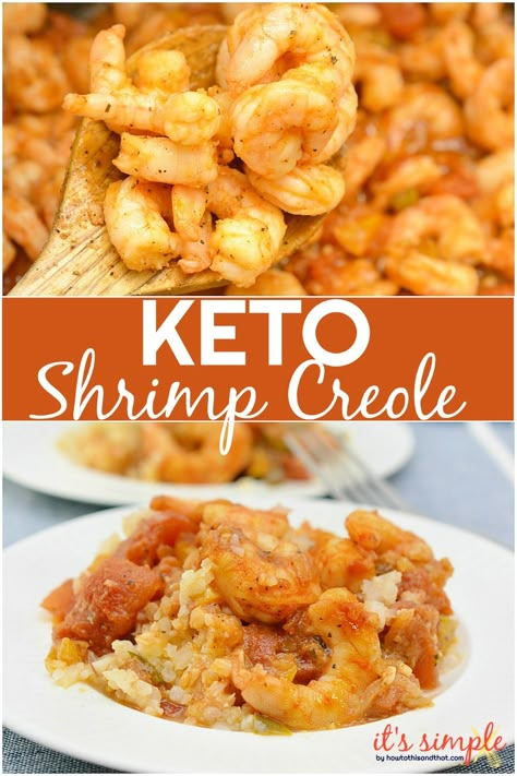 Keto shrimp creole will add some spice to your weeknight meals. This Louisiana shrimp creole is very flavorful and easy to prepare. Once finished, serve this low carb shrimp creole over a bed of cauliflower rice. #keto #lowcarb #dinner #dinnerrecipe #recipes #easyrecipe #seafood #shrimp Louisiana Shrimp, Low Carb Shrimp, Louisiana Dishes, Keto Shrimp Recipes, Keto Shrimp, Seafood Shrimp, Shrimp Creole, Cauliflower Dishes, Creole Recipes