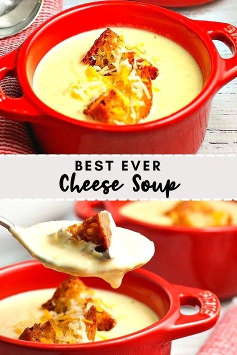 Inspired by the Driskill Hotel’s famous Cheese Soup, this rich and creamy soup recipe is out-of-this world good and is ready in under 30 minutes! This is a MUST TRY! Canadian Cheese Soup, Cheese Whiz Recipes, Wisconsin Cheese Soup Recipe, Cheddar Cheese Soup Recipes, Wisconsin Cheese Soup, Popular Soups, Classy Food, Homemade Tomato Soup Recipe, Cheese Soup Recipe