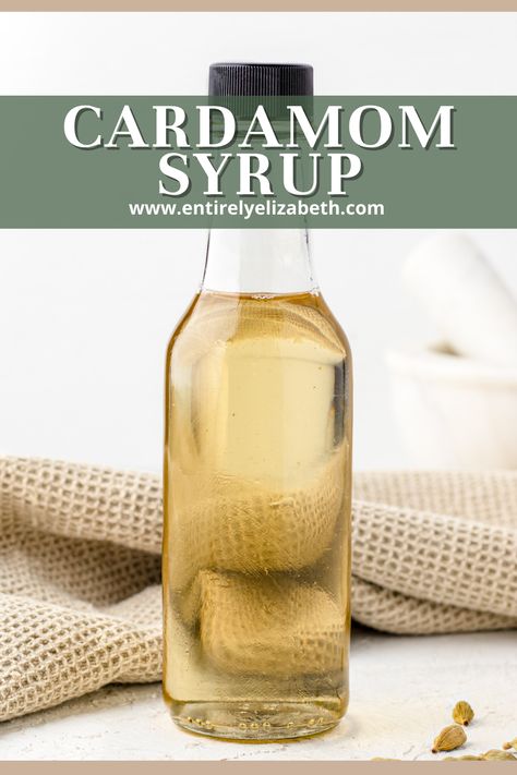 Cardamom Syrup Recipe, Cardamom Coffee Syrup, Cardamom Syrup For Coffee, Diy Coffee Syrup Recipes, Cardamom Simple Syrup, Herbal Syrups, Tea Syrup Recipe, Pizza Farm, Simple Syrup Drinks