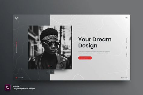 Hero Header Vol 26 - Adobe XD by ExplicitConcepts on Envato Elements Hero Banner, Wedding Brochure, Header Design, Modern Web Design, Landing Page Template, Webpage Design, Header Photo, Dashboard Design, Web Inspiration