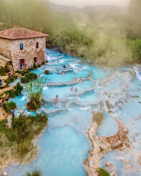 Beautiful Terme di Saturnia hot springs in Tuscany, Italy. Saturnia Italy, Toscana Italia, Voyage Europe, Italy Photo, Destination Voyage, Tuscany Italy, Travel Inspo, Most Beautiful Places, Travel Bucket