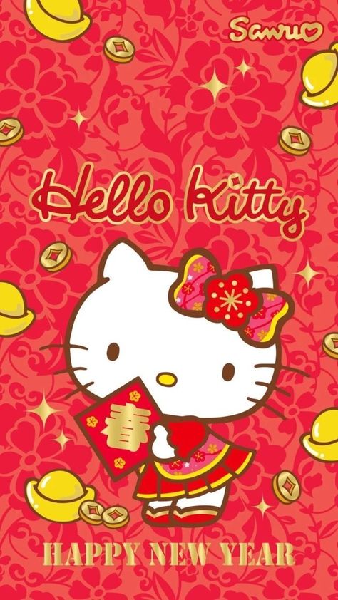 New Years Hello Kitty Wallpaper, Hello Kitty New Year Wallpaper, Happy New Year Hello Kitty, Hello Kitty Chinese New Year, Hello Kitty New Year, Cristiano Ronaldo Neymar, Swag Clothing, Emotional Landscape, Ronaldo Neymar