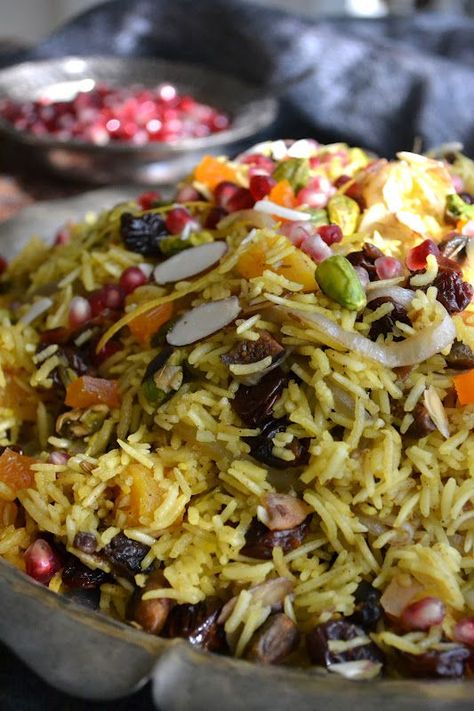 Persian Jeweled Rice, Persian Food Iranian Cuisine, Jeweled Rice, Persian Rice, Iranian Cuisine, Middle East Recipes, Rice Side, Persian Cuisine, Rice Side Dishes