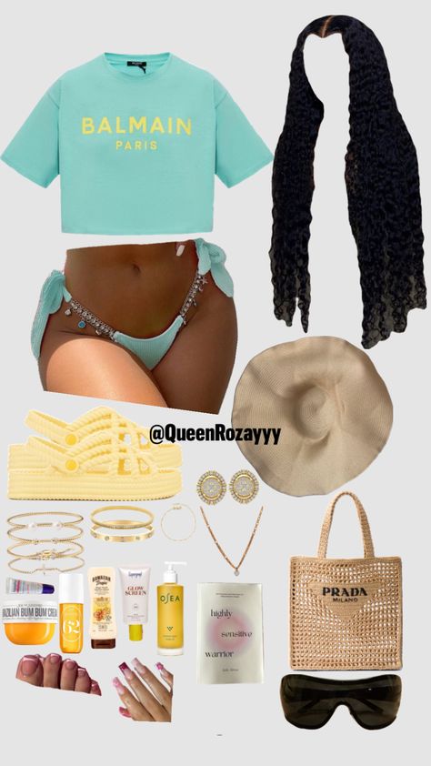 @queenrozayyy Casual Vacation Outfits, Vacation Outfits Women, Cute Vacation Outfits, Fasion Outfits, Swimsuits Outfits, Stylish Summer Outfits, Beach Wear Outfits, Cruise Outfits, Cute Bathing Suits