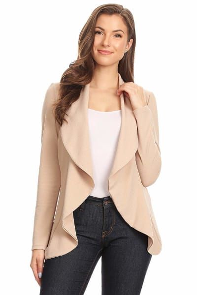 27 Light Jackets To Layer With This Spring Plain Blazer, Moa Collection, Stylish Blazer, Women Outerwear, Casual Tanks, Jackets Women, Clothes Outfit, Open Front Blazer, Womens Clothes