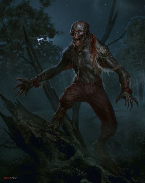 ArtStation - ghoul, George Redreev Creature Fantasy, Werewolf Art, Vampires And Werewolves, Evil Dead, 다크 판타지, Creatures Of The Night, Fantasy Monster, Fantasy Concept Art, Creature Concept