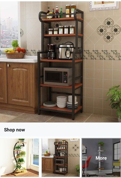 Kitchen Storage Stand, Next At Home, Dish Cabinet, Rental Ideas, Modern Kitchen Storage, Kitchen Racks, Small Apartment Kitchen, Apartment Rental, Gym Design