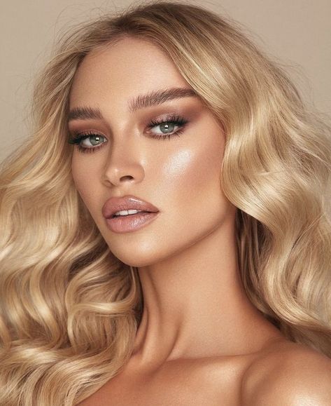 Unveiling Glamour with Long Blonde Wigs and the Elegance of Lace Front Hairstyles | Patreon Maquillage Goth, Beauty Fotografie, Bombshell Makeup, Long Blonde Wig, Photoshoot Makeup, Braut Make-up, Natural Wedding Makeup, Make Up Inspiration, Beauty Shoot