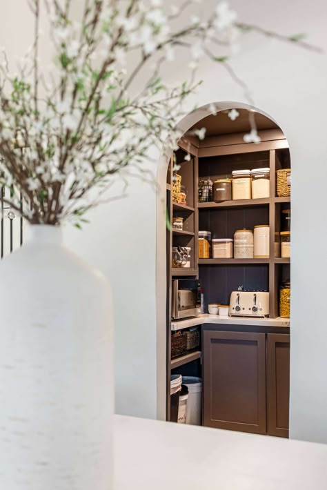 How to Make an Arched Doorway Easily in Your Home - Crystel Montenegro Home Make An Arched Doorway, Arched Pantry, Arched Doorway, Open Pantry, Arch Doorway, Pantry Closet, Butler Pantry, Organization And Storage, Pantry Door