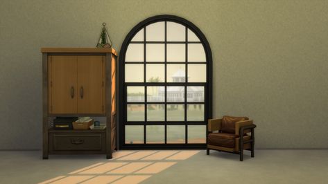 I wanted the window from the Industrial Loft Kit promotional material, so I made it. I know EA already said that they’re planning on patching it in but who knows how far away the patch in question is.... Sims 4 Industrial, Industrial Windows, Sims 4 Studio, Loft Industrial, Windows Me, Best Mods, Industrial Loft, Arched Windows, Cc Finds