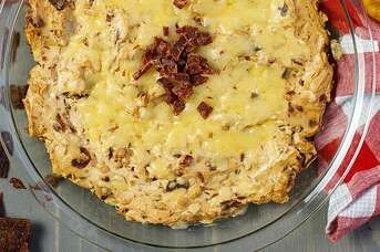 Wyoming Beef Jerky Dip | Allrecipes Beef Jerky Dip Recipe, Wyoming Food, Trash Dip Recipe, Beef Potato Casserole, Peanut Butter Yogurt Dip, Mccormick Recipes, Beef Dip, Brown Gravy Mix, Baking Measurements