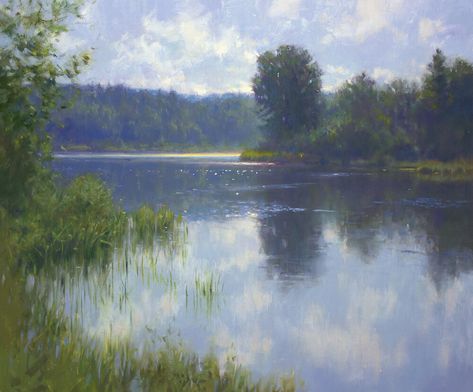 Lakes Paintings, Art Conference, John Mcdonald, Reflection Painting, Hudson River School, Art Retreats, River Painting, Lake Painting, Lake Art