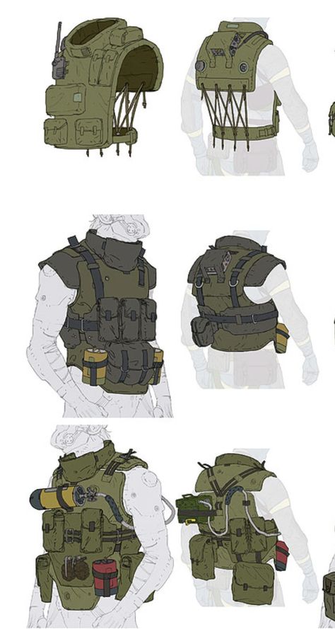 Apocalypse Oc Drawing, Tactical Drawing Reference, Military Gear Art Reference, Apocalypse Drawing Character Design, Cod Character Design, Backpack Art Reference, Cod Concept Art, Apocalypse Outfit Concept Art, How To Draw Tactical Gear