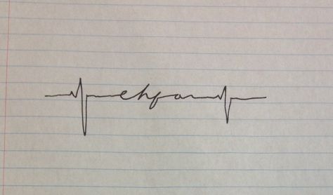 Tattoo I want to get under my left chest. EHFAR stands for everything happens for a reason. It's enclosed by two heartbeats to remind me that no matter what, I'm still alive and living here on earth for a purpose and no matter what happens things will be alright :) Ehfar Tattoo Ideas Writing, Im Alive Tattoo, I’m Still Standing Tattoo, Still Alive Tattoo, Ehfar Tattoo Ideas, Everything Happens For A Reason Tattoo Ideas, Still Standing Tattoo, Ehfar Tattoo, Everything Happens For A Reason Tattoo