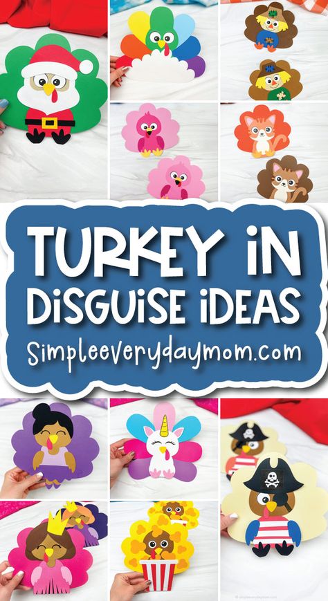 14 Easy Turkey Disguise Project Ideas For Kids [Free Templates] Turkey Disguise Project Template, Turkey Disguise Project Elf On The Shelf, Turkey In Disguise Printable Outfits, Camo Turkey Disguise Project Ideas, Disguise A Turkey Project Ideas Creative, Disguise A Turkey Project Cupcake, Disguise Tom The Turkey Ideas, Dress A Turkey Project For School, Turkey Disguise Project 1st Grade