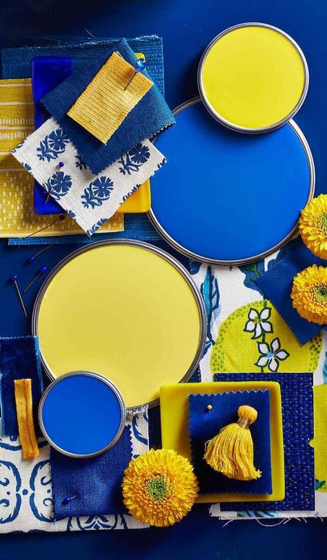 Blue And Yellow Mood Board, Color Combinations For Clothes, Color Schemes Colour Palettes, Color Collage, Paint Color Palettes, Pallet Painting, Color Palate, Color Palette Design, Colour Board