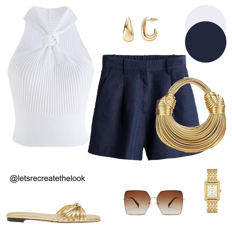 Navy Shorts - 18 Outfit Ideas 💙 Do you own a pair of navy shorts? If so, save this post for style inspo. Then look in your closet to see how you can recreate the looks yourself! If you’re in need of a pair of navy shorts, DM me NAVY SHORTS and I will send you links to several pair currently available. Have a terrific Tuesday fashion friends! 💙 #letsrecreatethelook #everydaystyle #casualstyle #outfitideas #styleinspo #outfitinspo #elevatedcasual #classicstyle #agelessstyle #midlifestyle #mom... Navy Shorts Outfit, Have A Terrific Tuesday, Terrific Tuesday, Summer Shorts Outfits, Ageless Style, Navy Blue Shorts, Fashion Friends, Everyday Outfit, Friends Fashion