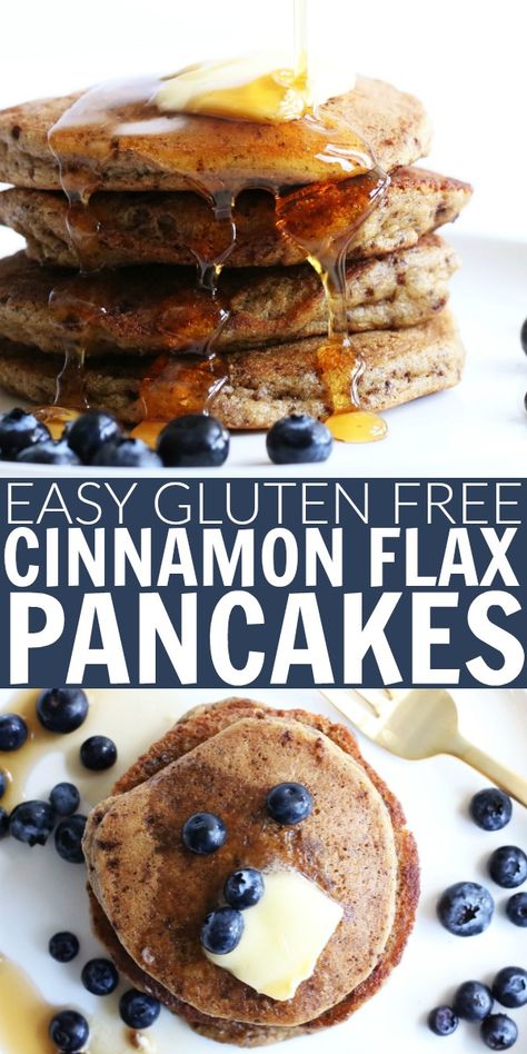 Flax Pancakes, Low Carb Pancake Recipe, Gluten Free Cinnamon, Autoimmune Recipes, Recipes Paleo, Gluten Free Recipes For Breakfast, Tasty Pancakes, Protein Cookies, Easy Cinnamon