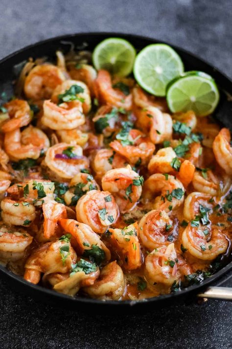 Shrimp Mojo De Ajo Recipe, Mojo Shrimp, Camarones Rancheros, Mexican Shrimp Recipes, Mexican Dinners, Mexican Seafood, Mexican Shrimp, Mexican Sauce, Homemade Corn Tortillas