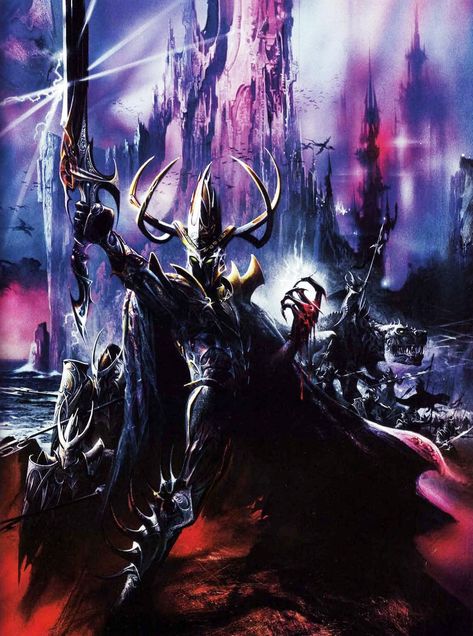 No Caption Provided Malekith Warhammer, Mroczny Elf, Warhammer Dark Elves, Witch Elves, Dark Elves, Dark Eldar, Warhammer Aos, Ange Demon, Fantasy Battle