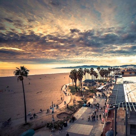 Venice Beach, California California Fall, Venice Beach California, Beach Honeymoon Destinations, Best Honeymoon Destinations, Beach Honeymoon, Los Angeles City, Scenic Photography, Santa Monica Pier, Pacific Coast Highway