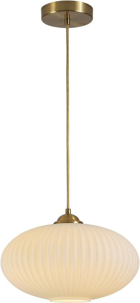 KCO Lighting Mid Century Modern Gold Globe Pendant Lighting Brushed Brass White Opal Glass Pendant Light Antique Farmhouse Single Hanging Kitchen Island Lighting Fixture - Amazon.com Brass Pendant Lights Kitchen, White Kitchen Light Fixtures, Globe Pendant Lighting, Mid Century Light Fixture, Lighting Mid Century Modern, Hanging Globe Lights, Antique Brass Pendant Light, Lighting Mid Century, Milk Glass Pendant Light