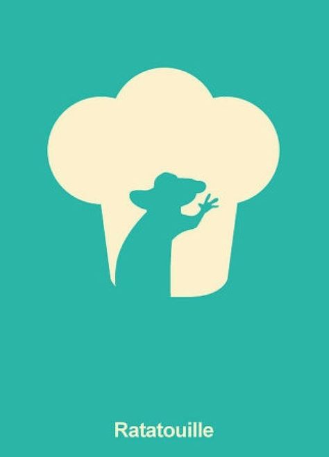 #Ratatouille (2007) Ratatouille Minimalist Poster, Ratatouille Silhouette, Pixar Ratatouille, Green Movie, Disney Silhouette Art, Home Disney Movie, Silhouette Disney, Disney Animation Art, Disney Minimalist