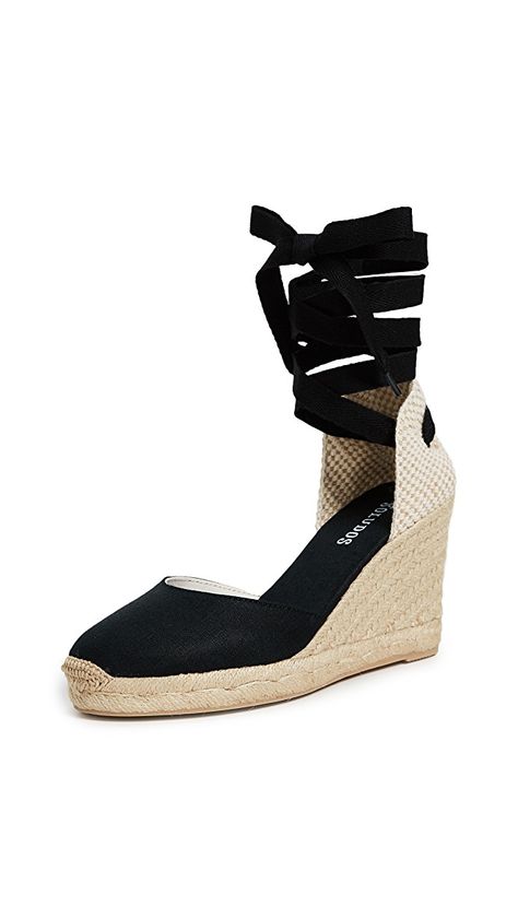 Soludos Tall Wedge Espadrilles | SHOPBOP Espadrilles Shoes, Spring Step Shoes, Wedge Espadrilles, Heel Caps, Black Wedges, Wedge Espadrille, Espadrilles Wedges, Platform Wedges, Beautiful Shoes