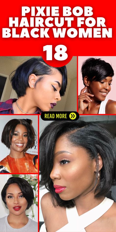 Our pixie bob collection for black women combines the best of two iconic styles. With the fun of a pixie cut and the sophistication of a bob, these hairstyles are the epitome of versatility and style. Dive into the world of pixie bob hairstyles with our curated collection 2023 Bob Haircuts For Black Women, Black Hair Short Bob Hairstyles, Pixie Bob Hairstyles For Black Women, Acemetrical Bob Black Women, Cute Short Bobs For Black Women, Short Bob Haircut For Black Women, Neck Bob Hairstyles Black Women, Short Hairstyle Women African American, Hairstyles That Cover One Eye