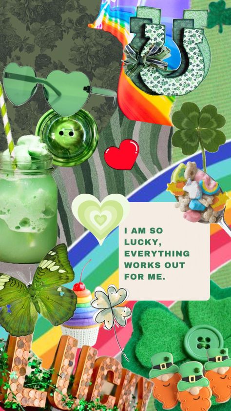 #myfirstshuffle Monthly Backgrounds, March Wallpaper, St Patricks Day Wallpaper, Irish Baby, S Aesthetic, Wallpaper Collage, Saint Patties, Lock Screens, Phone Background