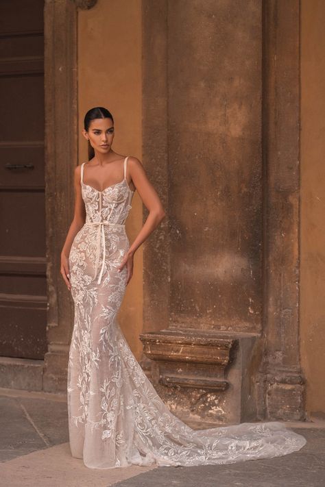 No. 9 | Berta Wedding Dresses Timeless, Fall 2023 Wedding, Berta Dress, Weddings Dress, Floral Lace Wedding Dress, Glam Wedding Dress, Berta Wedding Dress, Berta Bridal, Sheer Wedding Dress